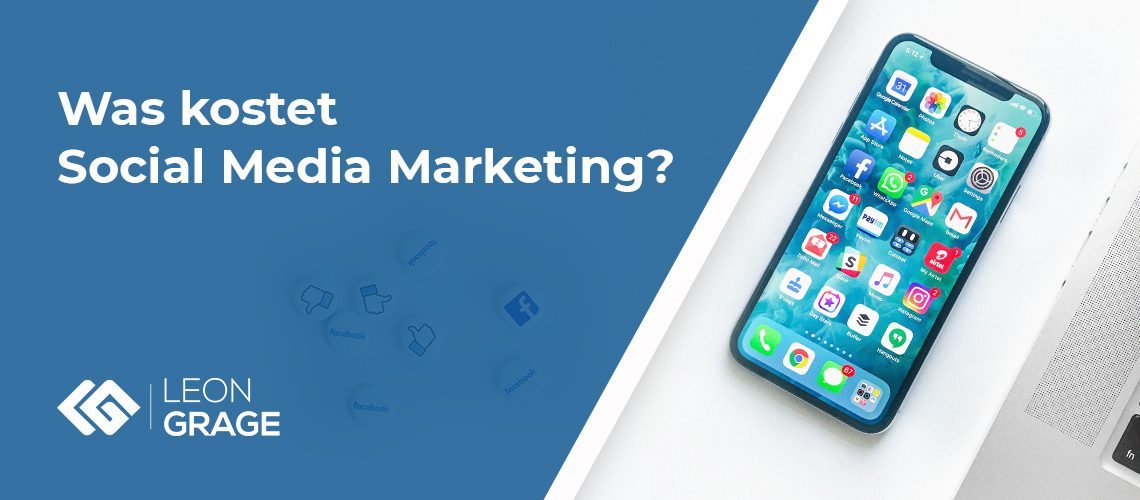 Beitragsbild „Was kostet Social Media Marketing?“: Smartphone mit Social-Media-Apps